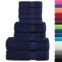 Juego de toallas premium SOLUND 8 unidades azul marino 600 gsm | Foro24.es | Tu tienda online para hogar, jardín y más Foro24.es