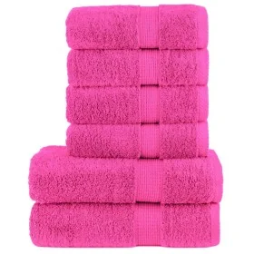 Juego de toallas premium SOLUND 6 unidades rosa