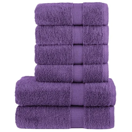 Juego de toallas premium SOLUND 6 unidades morado 600 gsm | Foro24.es | Tu tienda online para hogar, jardín y más Foro24.es