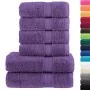 Juego de toallas premium SOLUND 6 unidades morado 600 gsm | Foro24.es | Tu tienda online para hogar, jardín y más Foro24.es