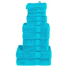 Juego de toallas premium SOLUND 12 unidades turquesa 600 gsm de , Toallas - Ref: Foro24-137583, Precio: 63,54 €, Descuento: -5%%