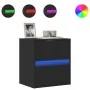 Mueble de TV de pared con luces LED negro 41x31x45 cm | Foro24.es | Tu tienda online para hogar, jardín y más Foro24.es
