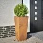 Jardinera de acero oxidado 35x35x75 cm by , Pots and planters - Ref: Foro24-851092, Price: 65,30 €, Discount: -5%%