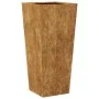 Jardinera de acero oxidado 35x35x75 cm by , Pots and planters - Ref: Foro24-851092, Price: 65,30 €, Discount: -5%%