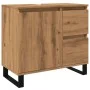 Mueble de lavabo madera de ingeniería roble artisan 65x33x60 cm by , Bathroom furniture - Ref: Foro24-857230, Price: 98,48 €,...