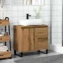Mueble de lavabo madera de ingeniería roble artisan 65x33x60 cm by , Bathroom furniture - Ref: Foro24-857230, Price: 98,48 €,...