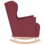 Silla mecedora de tela rojo vino tinto 74x90x102 cm | Foro24.es | Tu tienda online para hogar, jardín y más Foro24.es