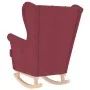 Silla mecedora de tela rojo vino tinto 74x90x102 cm | Foro24.es | Tu tienda online para hogar, jardín y más Foro24.es