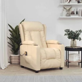 Sillón de masaje de tela color crema by , Electric massage chairs - Ref: Foro24-339067, Price: 229,00 €, Discount: -5%%