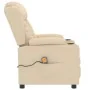 Sillón de masaje de tela color crema by , Electric massage chairs - Ref: Foro24-339067, Price: 229,00 €, Discount: -5%%