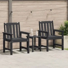 Comprar Sillas de Comedor Jardín 2 pcs Negra HDPE