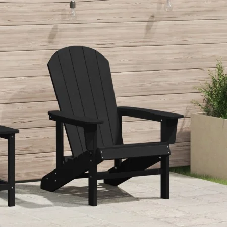 Silla Adirondack Negra 74x82x91 cm HDPE | Foro24.es | Tu tienda online para hogar, jardín y más Foro24.es
