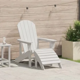 Comprar Silla Adirondack con reposapiés blanca