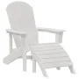 Silla Adirondack con reposapiés blanca HDPE | Foro24.es | Tu tienda online para hogar, jardín y más Foro24.es