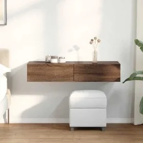 Estante de pared con cajones madera contrachapada marrón roble von , Regale und Regale - Ref: Foro24-859992, Preis: 75,23 €, ...