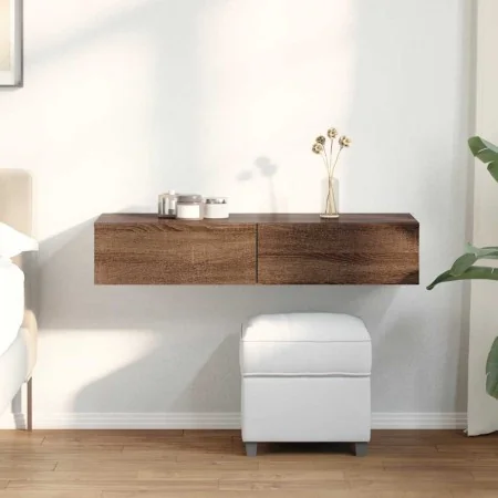 Estante de pared con cajones madera contrachapada marrón roble von , Regale und Regale - Ref: Foro24-859992, Preis: 77,42 €, ...