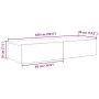 Estante de pared con cajones madera contrachapada marrón roble von , Regale und Regale - Ref: Foro24-859992, Preis: 77,42 €, ...