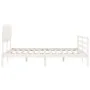 White solid wood bed frame with headboard 160x200 cm by vidaXL, Beds and slatted bases - Ref: Foro24-3195297, Price: 142,13 €...