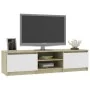 Mueble de TV madera contrachapada blanco y roble 140x40x35,5 cm | Foro24.es | Tu tienda online para hogar, jardín y más Foro24.es