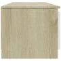 Mueble de TV madera contrachapada blanco y roble 140x40x35,5 cm | Foro24.es | Tu tienda online para hogar, jardín y más Foro24.es