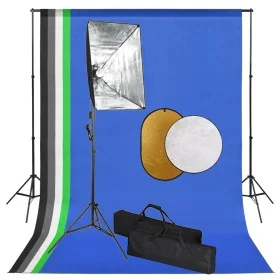 Kit de estudio fotográfico con luces softbox fondo y reflector by , Flashes and studio lighting - Ref: Foro24-3067098, Price:...