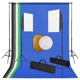 Kit de estudio fotográfico con luces, fondo y reflector de , Flashes e iluminaciones de estudio - Ref: Foro24-3067102, Precio...