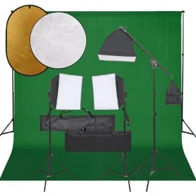 Kit de estudio fotográfico con set de luces, fondo y reflector by , Flashes and studio lighting - Ref: Foro24-3094688, Price:...