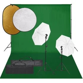 Kit de estudio fotográfico con set de luces, fondo y reflector de , Flashes e iluminaciones de estudio - Ref: Foro24-3094660,...