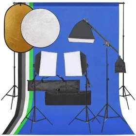 Kit de estudio fotográfico con set de luces, fondo y reflector by , Flashes and studio lighting - Ref: Foro24-3094697, Price:...
