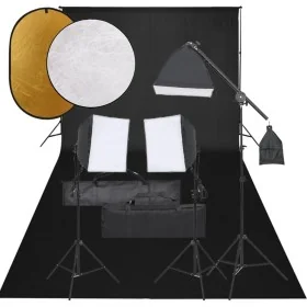 Kit de estudio fotográfico con set de luces, fondo y reflector by , Flashes and studio lighting - Ref: Foro24-3094695, Price:...