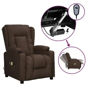 Sillón de masaje eléctrico cuero sintético marrón by , Electric massage chairs - Ref: Foro24-3098809, Price: 268,75 €, Discou...