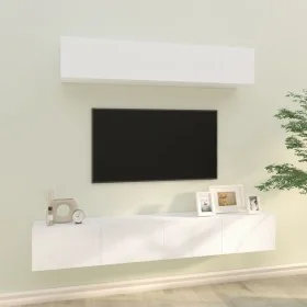 Set de muebles para TV 4 piezas madera contrachapada blanco by , TV Furniture - Ref: Foro24-3114526, Price: 177,46 €, Discoun...