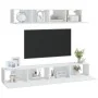 Set de muebles para TV 4 piezas madera contrachapada blanco by , TV Furniture - Ref: Foro24-3114526, Price: 177,46 €, Discoun...