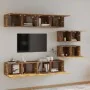 Set de muebles de TV 6 pzas madera contrachapada roble ahumado de , Muebles TV - Ref: Foro24-3114603, Precio: 179,64 €, Descu...