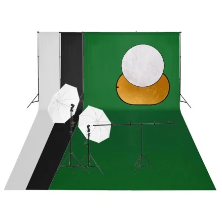Kit de estudio fotográfico con set de luces, fondo y reflector by , Flashes and studio lighting - Ref: Foro24-3143936, Price:...