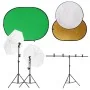 Kit de estudio fotográfico con luces, fondo y reflector by , Flashes and studio lighting - Ref: Foro24-3143948, Price: 186,34...