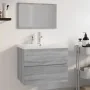 Set de muebles de baño madera contrachapada gris Sonoma by , Bathroom furniture - Ref: Foro24-3152877, Price: 229,21 €, Disco...