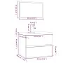 Set de muebles de baño madera contrachapada gris Sonoma by , Bathroom furniture - Ref: Foro24-3152877, Price: 229,21 €, Disco...