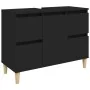 Juego de muebles de baño 3 pzas madera contrachapada negro by , Bathroom furniture - Ref: Foro24-3185598, Price: 201,32 €, Di...