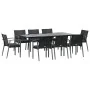 Juego comedor jardín 9 piezas y cojines ratán sintético y acero by , Garden sets - Ref: Foro24-3186984, Price: 800,15 €, Disc...
