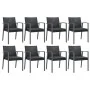 Juego comedor jardín 9 piezas y cojines ratán sintético y acero by , Garden sets - Ref: Foro24-3186984, Price: 800,15 €, Disc...