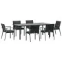 Juego comedor jardín 7 piezas y cojines ratán sintético y acero by , Garden sets - Ref: Foro24-3186999, Price: 655,42 €, Disc...