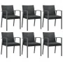 Juego comedor jardín 7 piezas y cojines ratán sintético y acero by , Garden sets - Ref: Foro24-3186999, Price: 655,42 €, Disc...