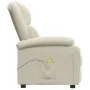 Sillón de masaje de terciopelo blanco crema | Foro24.es | Tu tienda online para hogar, jardín y más Foro24.es