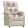 Sillón de masaje de terciopelo blanco crema | Foro24.es | Tu tienda online para hogar, jardín y más Foro24.es