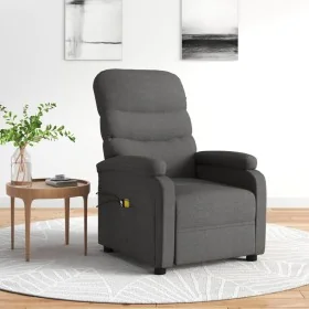 Sillón de masaje eléctrico tela gris oscuro by , Electric massage chairs - Ref: Foro24-3073695, Price: 242,02 €, Discount: -5%%