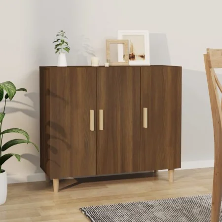 Aparador de madera de ingeniería marrón roble 90x34x80 cm von , Sideboards - Ref: Foro24-817461, Preis: 88,58 €, Rabatt: -5%%
