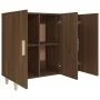 Aparador de madera de ingeniería marrón roble 90x34x80 cm von , Sideboards - Ref: Foro24-817461, Preis: 88,58 €, Rabatt: -5%%