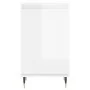 Aparador madera de ingeniería blanco brillante 40x35x70 cm by , Sideboards - Ref: Foro24-831040, Price: 52,25 €, Discount: -5%%