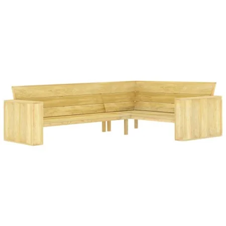 Banco de jardín de madera de pino impregnada 239 cm by , garden benches - Ref: Foro24-49038, Price: 456,53 €, Discount: -5%%